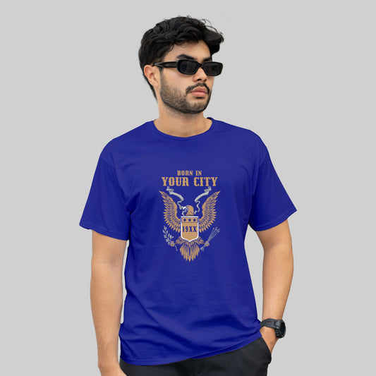 Cotton Store Men’s Cotton Printed T-Shirt – Stylish & Comfortable Round Neck